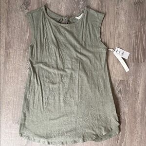 NWT Caslon Tie Back Cap Sleeve Cotton Top